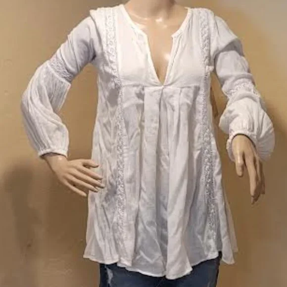 Ralph Lauren Denim & Supply white boho chic women's blouse - XS/TP - Picture 3 of 9